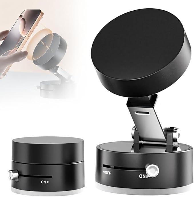 Vacuum Magnetic suction Phone Holder – Strong Grip, Smooth Drive!